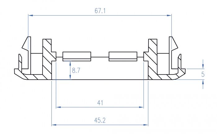 DELOCK module βάση πρίζας Easy 45 81317, 175x80mm, λευκό - Image 4