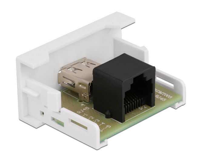 DELOCK module USB σε RJ45 Easy 45 81344, 22.5x45mm, λευκό - Image 2