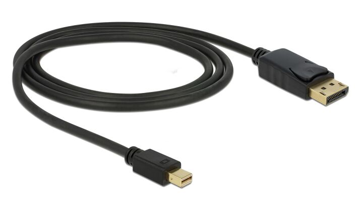 DELOCK καλώδιο mini DisplayPort σε DisplayPort 82698, 4K/60Hz, 21.6 Gbps, 1m, μαύρο - Image 2