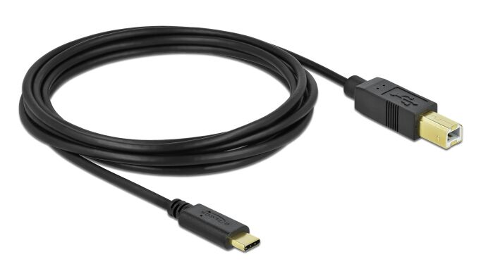 DELOCK καλώδιο USB-C σε USB Type B 83666, 480Mbps, 3m, μαύρο - Image 2
