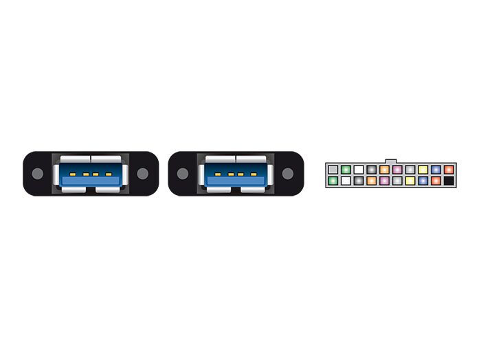 DELOCK καλώδιο USB 3.0 19 pin header (F) σε 2x USB 3.0 (F) 85244, 80cm - Image 2