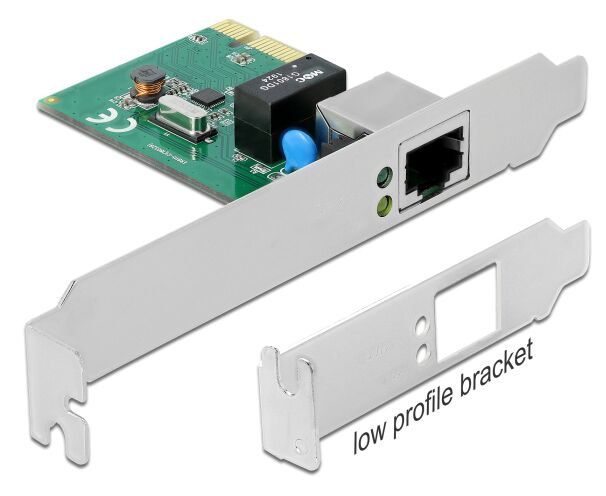DELOCK κάρτα επέκτασης PCI Express σε RJ45 90381, 1000Mbps, low profile - Image 3