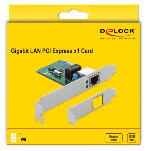 DELOCK κάρτα επέκτασης PCI Express σε RJ45 90381, 1000Mbps, low profile - Image 4