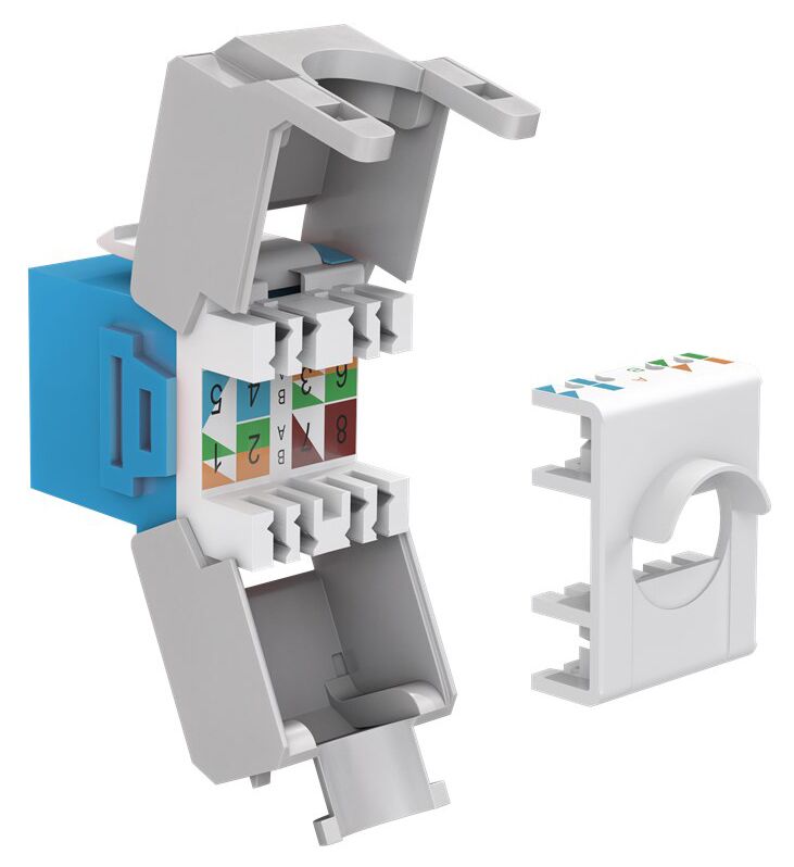 GOOBAY Keystone module RJ45 CAT 6A 90688, UTP, μπλε - Image 2