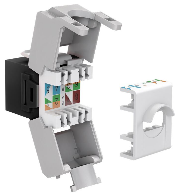 GOOBAY Keystone module RJ45 CAT 6A 90692, UTP, μαύρο - Image 2