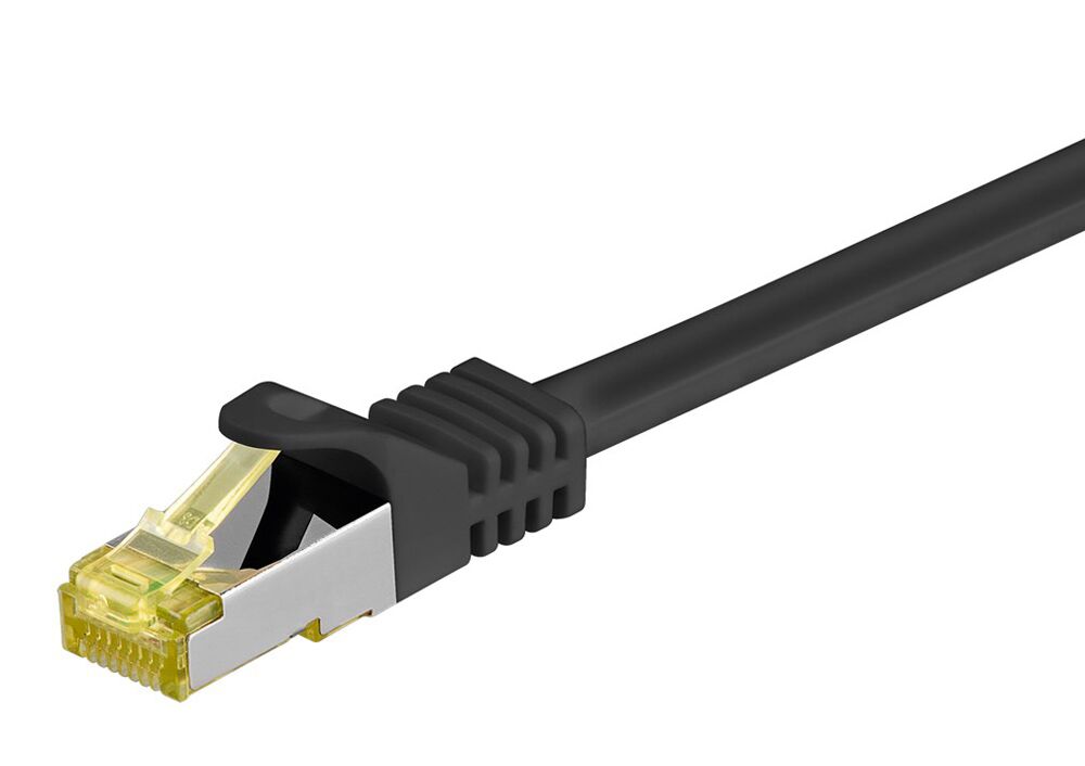 GOOBAY καλώδιο δικτύου 91590, CAT 7 S/FTP, 500MHz, CU, 1m, μαύρο