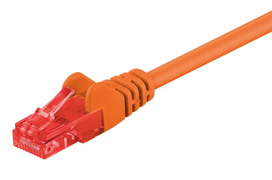 GOOBAY καλώδιο δικτύου 95253, CAT 6 U/UTP, CCA, 250MHz, 0.25m, πορτοκαλί
