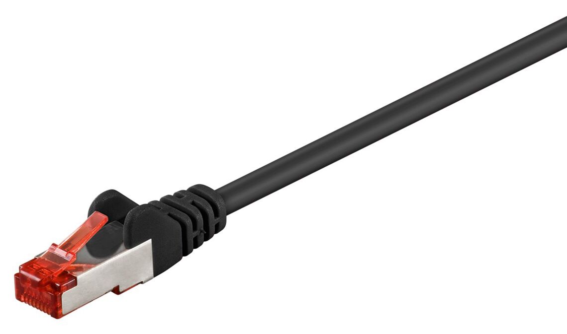 GOOBAY καλώδιο δικτύου 95518, CAT 6 S/FTP (PiMF), CCA, 5m, μαύρο