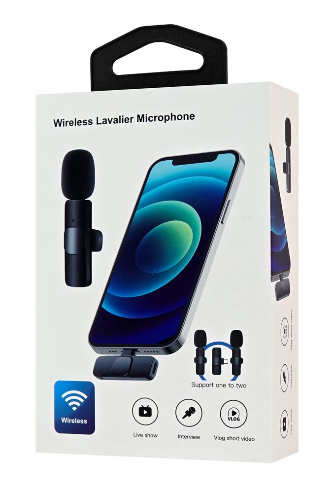 APEXEL ασύρματο μικρόφωνο APL-MIC004, Lightning, 2.4GHz, μαύρο - Image 6