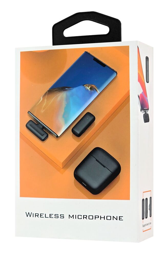 APEXEL ασύρματο μικρόφωνο APL-MIC007 με θήκη φόρτισης, USB-C, 2.4GHz, μαύρο - Image 7