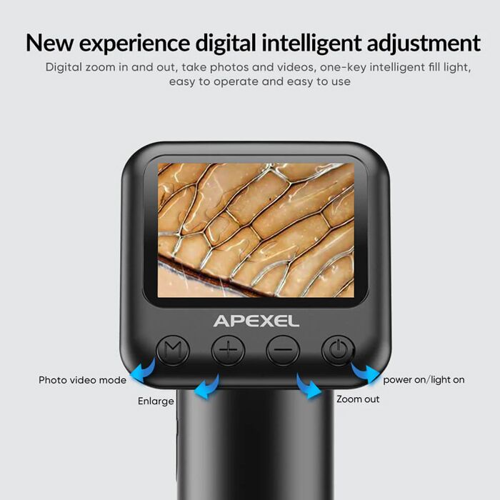APEXEL ψηφιακό μικροσκόπιο APL-MS008, 400x-800x, LED, 720p/2MP - Image 7