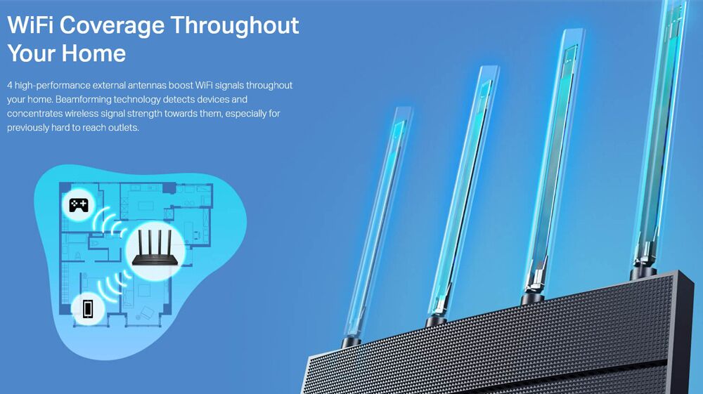 TP-LINK Router Archer AX12, WiFi 6, 1.5Gbps AX1500, Dual Band, Ver. 1.0 - Image 6