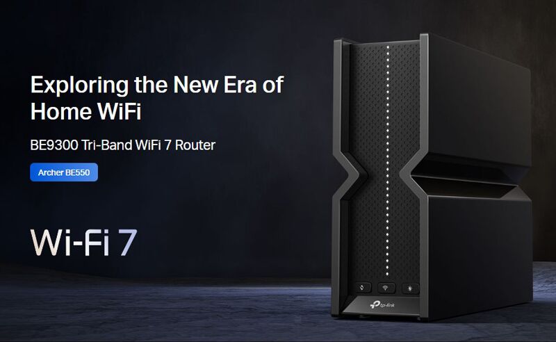 TP-LINK router Archer BE550, WiFi 7, 9214Mbps BE9300, Tri-Band, Ver. 1.0 - Image 2