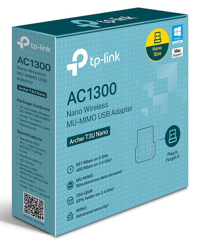TP-LINK ασύρματος USB αντάπτορας δικτύου Archer T3U Nano, 1300Mbps, V.1 - Image 3