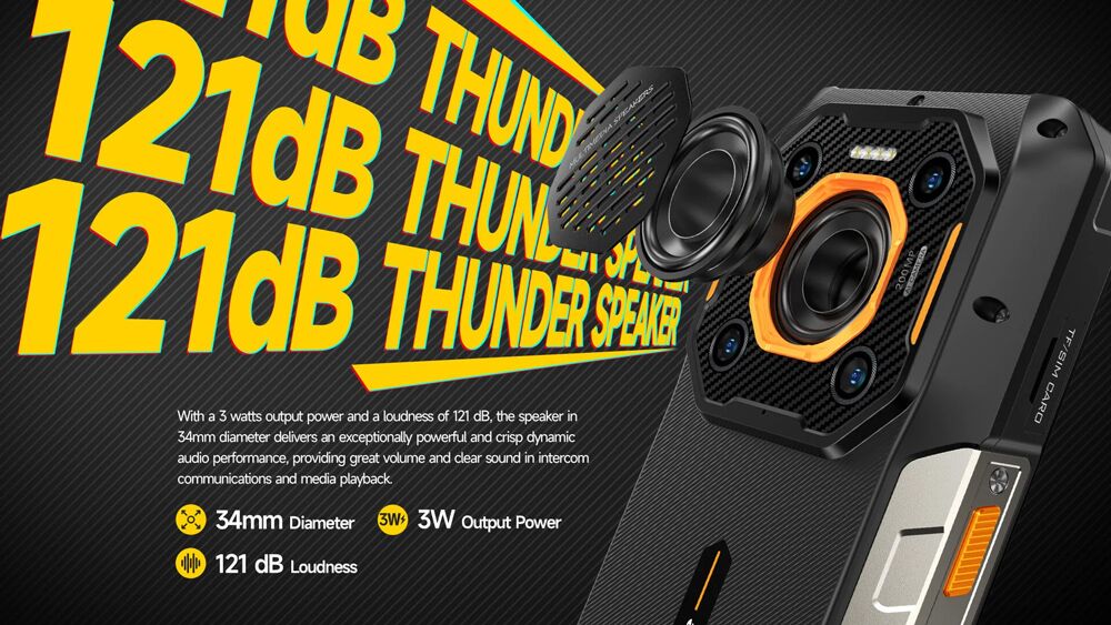 ULEFONE smartphone Armor 26 Ultra Walkie-Talkie, 6.78", 12/512GB, 5G, 15600mAh, IP68/IP69K, μαύρο - Image 3