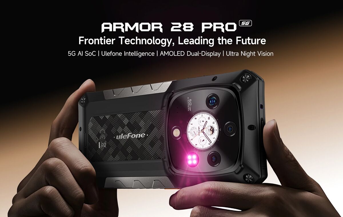 ULEFONE smartphone Armor 28 Pro, 6.67" & 1.04, 16/512GB, 5G, 10600mAh, IP68/IP69K/MIL-STD-810H, μαύρο - Image 2