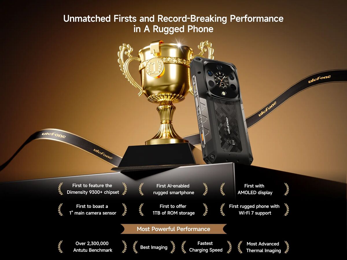 ULEFONE smartphone Armor 28 Ultra Thermal, 6.67" & 1.04, 16/1TB, 5G, 10600mAh, IP68/IP69K, μαύρο - Image 11