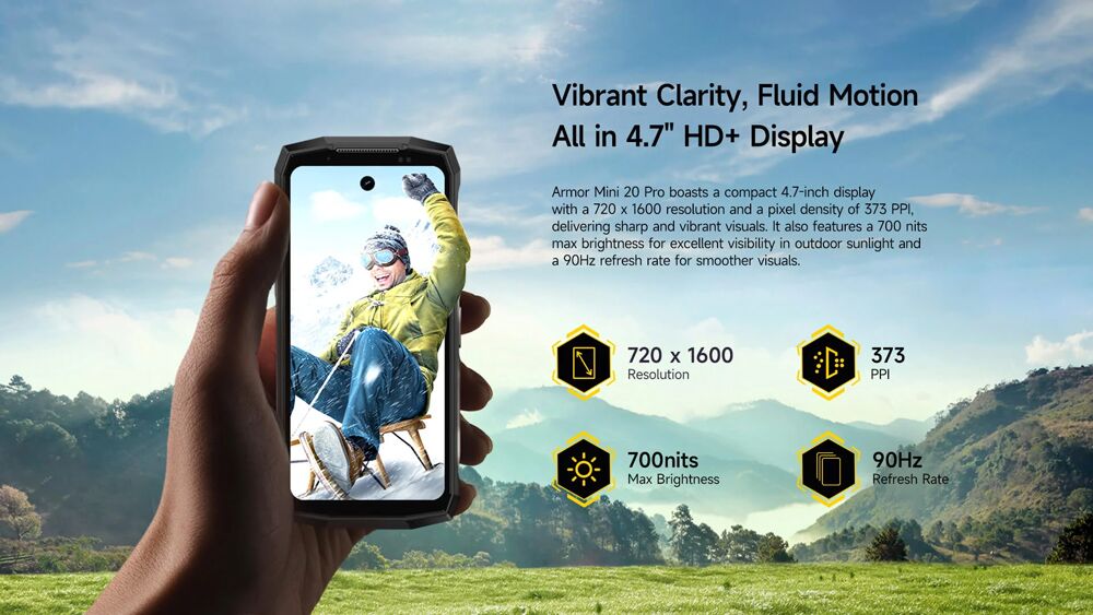 ULEFONE smartphone Armor Mini 20 Pro, 4.7", 8/256GB, 5G, 6200mAh, IP68/IP69K, μαύρο - Image 8