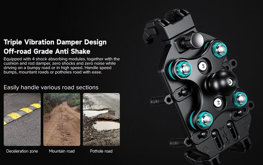 ULEFONE βάση ποδηλάτου για smartphone Armor Mount Pro AM01, μαύρη - Image 6