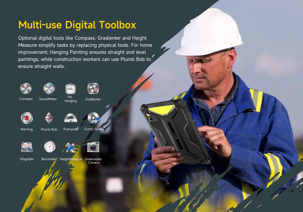 ULEFONE tablet Armor Pad 4 Ultra, 10.36", 8/256GB, 11800mAh, IP68/IP69K, 5G, μαύρο - Image 12