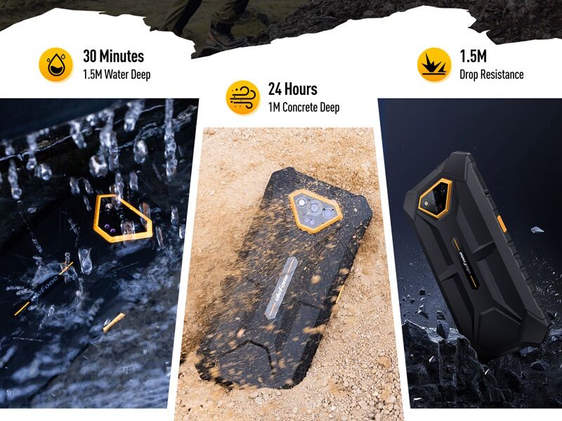 ULEFONE smartphone Armor X13, 6.52", 6/64GB, 6320mAh, IP68/IP69K, μαύρο - Image 4