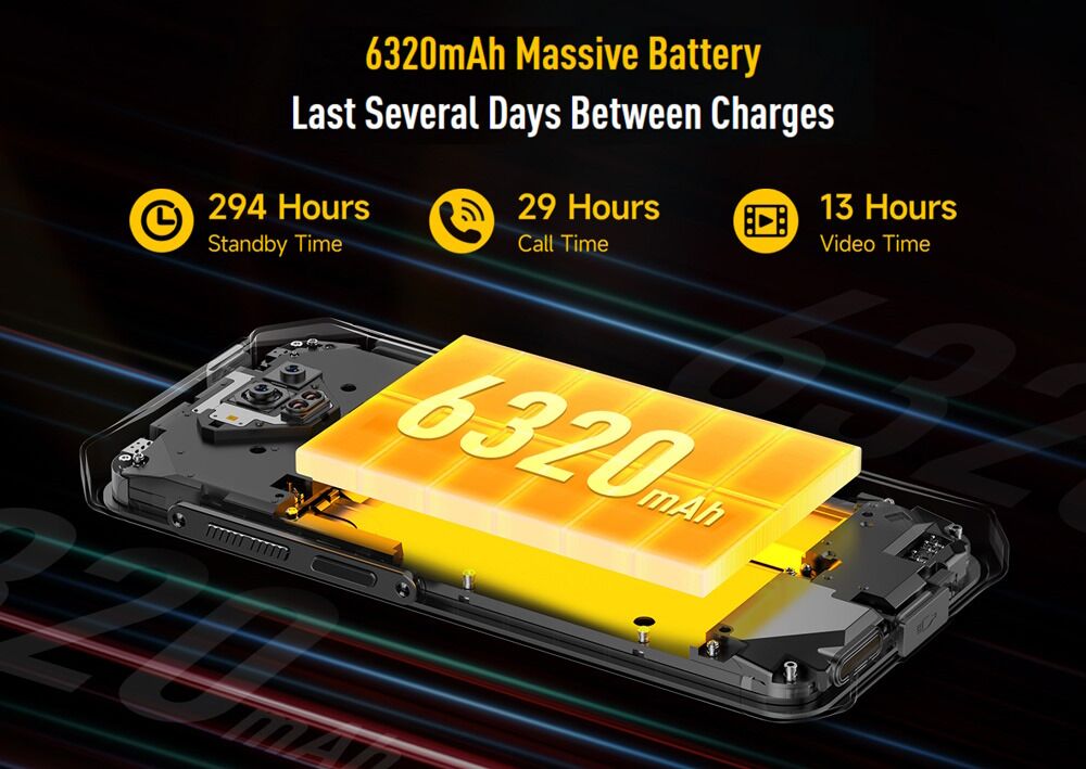 ULEFONE smartphone Armor X13, 6.52", 6/64GB, 6320mAh, IP68/IP69K, μαύρο - Image 6