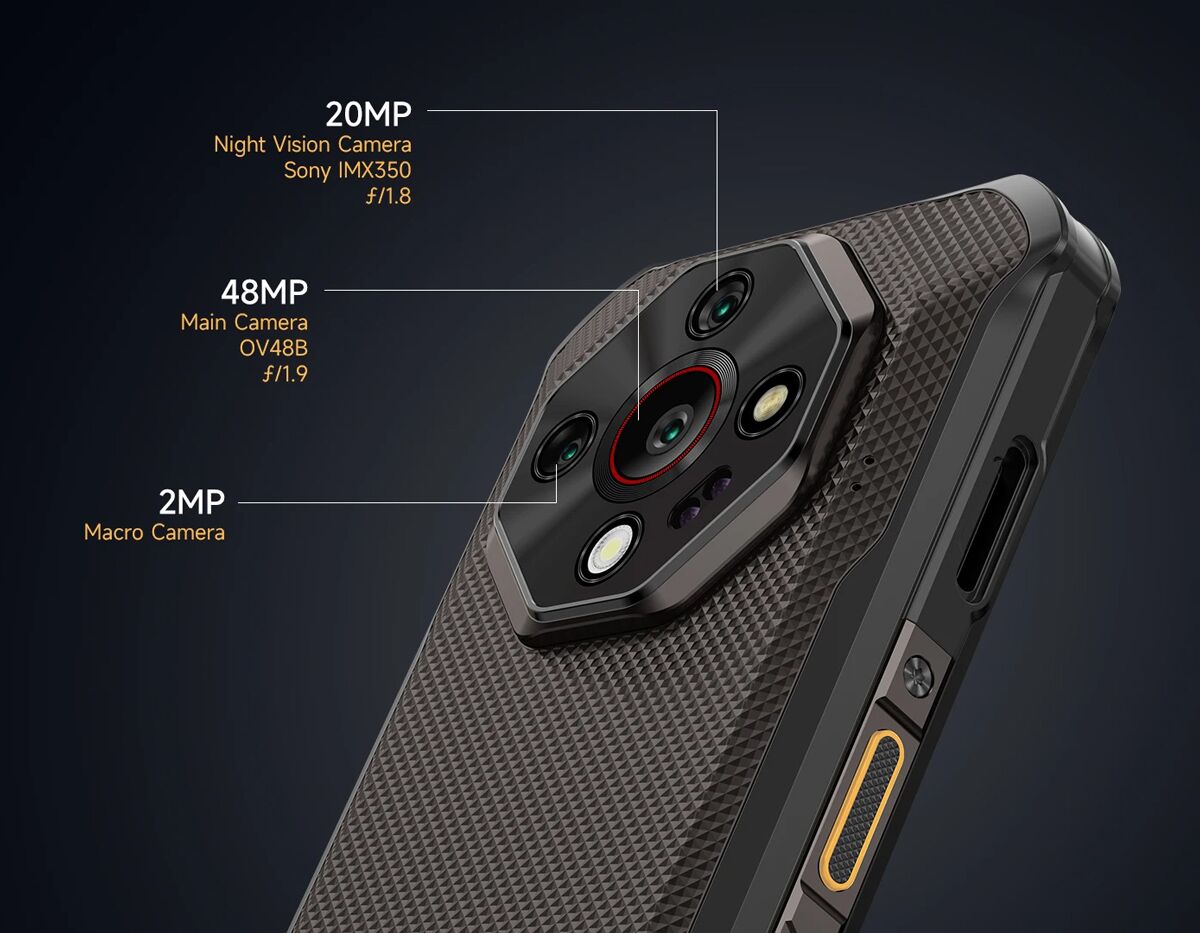 ULEFONE smartphone Armor X16, 6.56", 6/128GB, 10360mAh, IP68/IP69K/MIL-STD-810H, μαύρο - Image 12