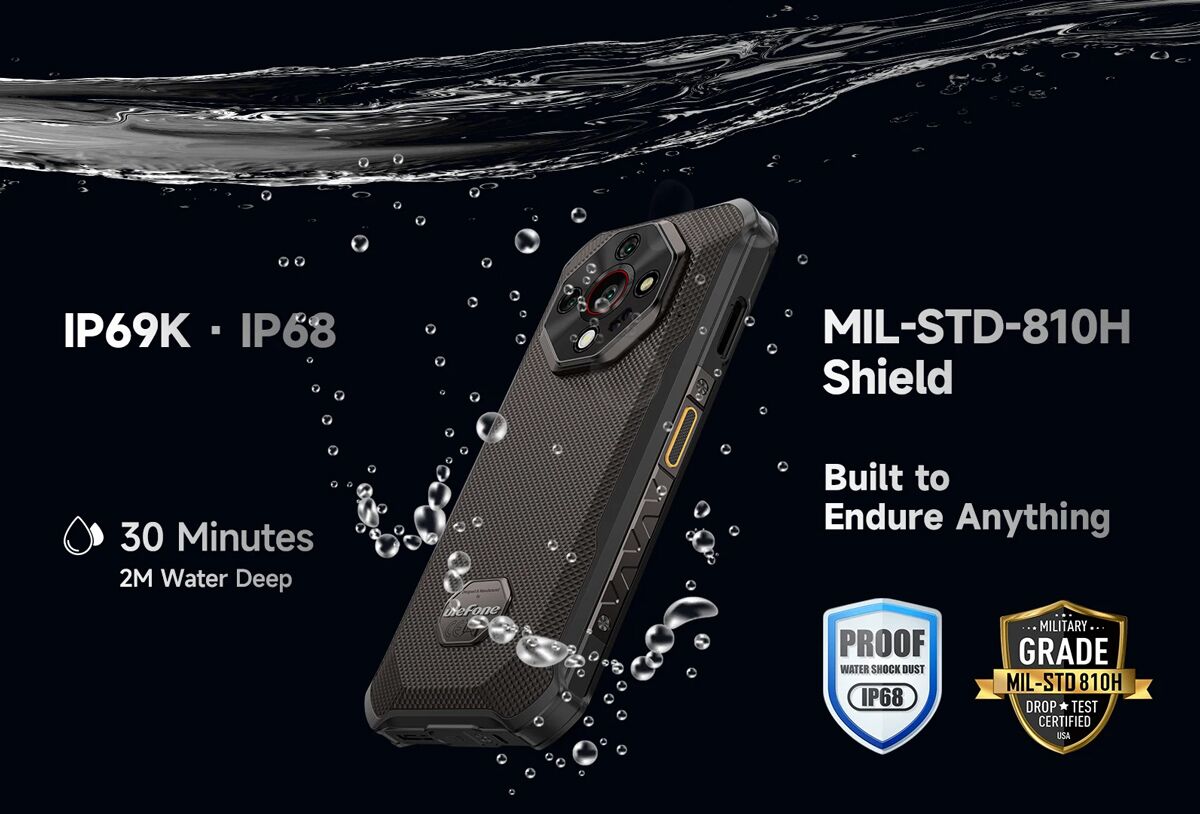ULEFONE smartphone Armor X16, 6.56", 6/128GB, 10360mAh, IP68/IP69K/MIL-STD-810H, μαύρο - Image 14