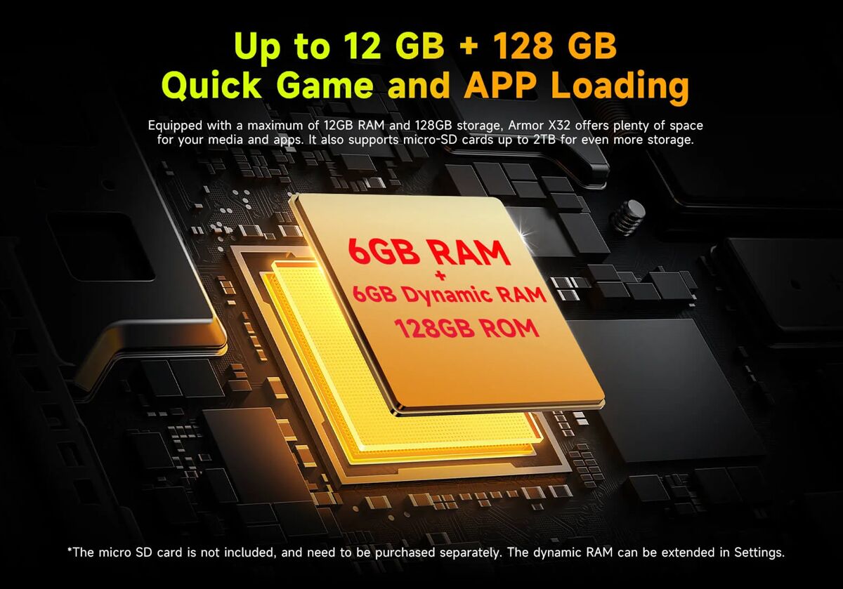 ULEFONE smartphone Armor X32, 5.65", 6/128GB, 5500mAh, IP68/IP69K, μαύρο - Image 14