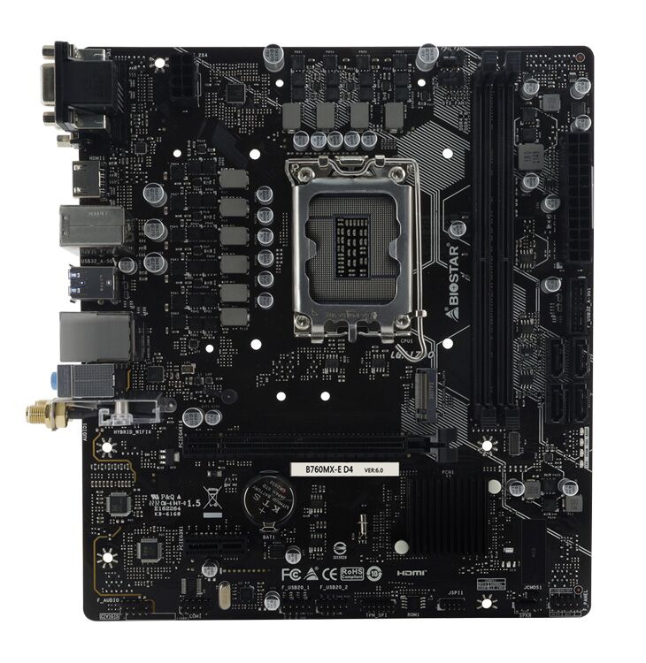 BIOSTAR μητρική B760MX-E D4, 2x DDR4, s1700, uATX, GbE, Ver. 6.0 - Image 3