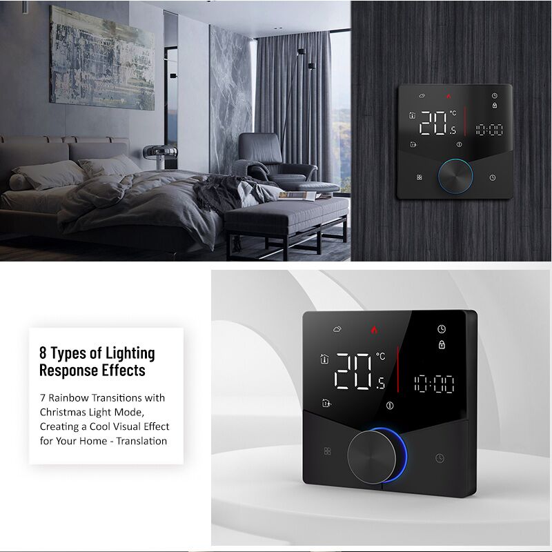 Smart θερμοστάτης αερίου BHT-009GCLW, WiFi, χωνευτός, μαύρος - Image 4