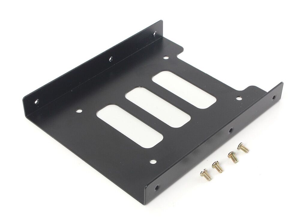 POWERTECH tray 3.5" για 2.5" HDD/SSD BRAT-003, μεταλλικό, μαύρο, 2τμχ