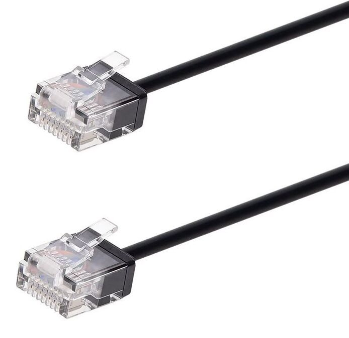 POWERTECH καλώδιο δικτύου CAB-N431, Cat 6A U/UTP, ultra slim, copper, 500MHz, 1m, μαύρο