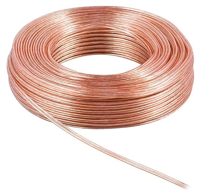 POWERTECH καλώδιο ήχου 2x 2.50mm² CAB-SP015, CCA, 10m, διάφανο
