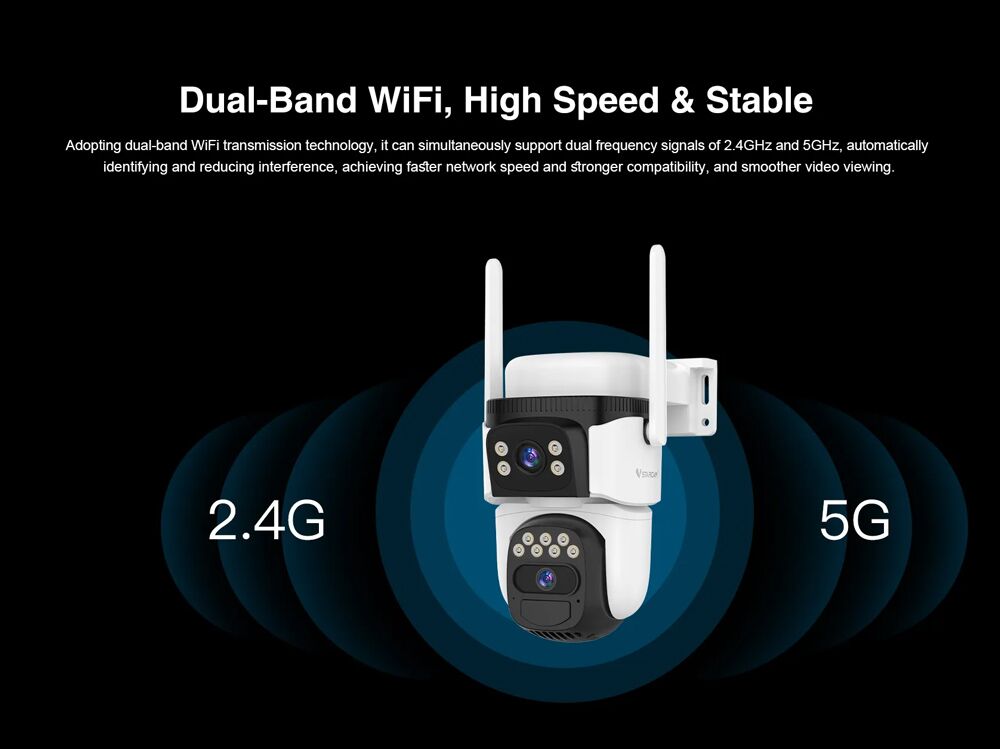 VSTARCAM smart ηλιακή κάμερα CB621DR, dual lens, 3MP, WiFi, SD, PTZ, IP66 - Image 10