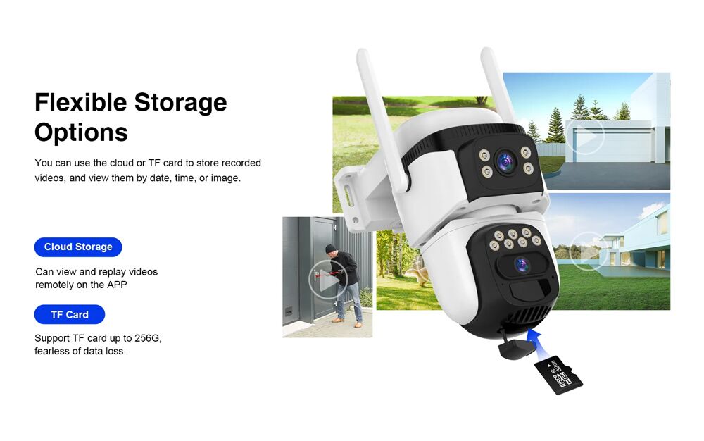 VSTARCAM smart ηλιακή κάμερα CB621DR, dual lens, 3MP, WiFi, SD, PTZ, IP66 - Image 11