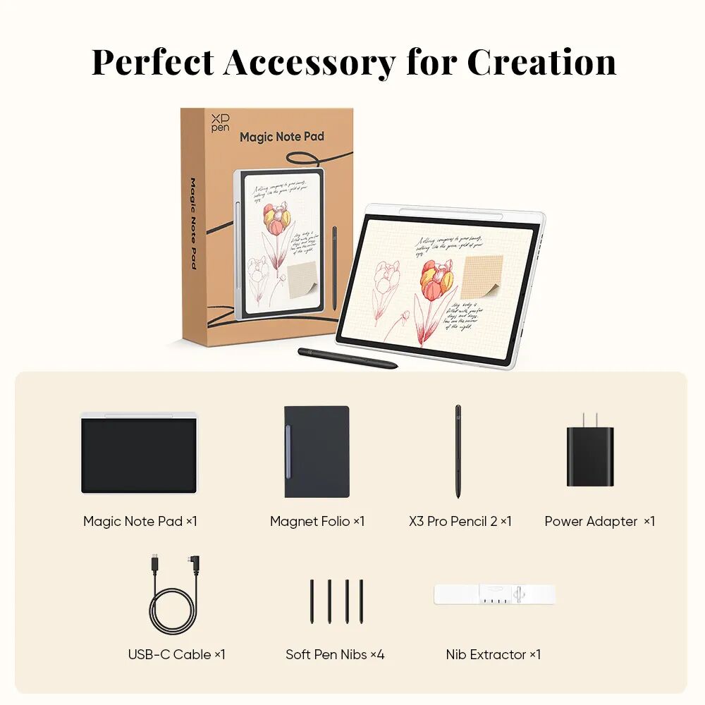 XP-PEN έγχρωμο ψηφιακό σημειωματάριο Magic Note Pad με γραφίδα, 10.95", 6/128GB, Android 14, 8000mAh, λευκό - Image 10
