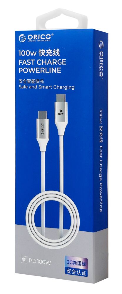 ORICO καλώδιο USB-C CDX-100CC, 100W, 480Mbps, 1m, λευκό - Image 5