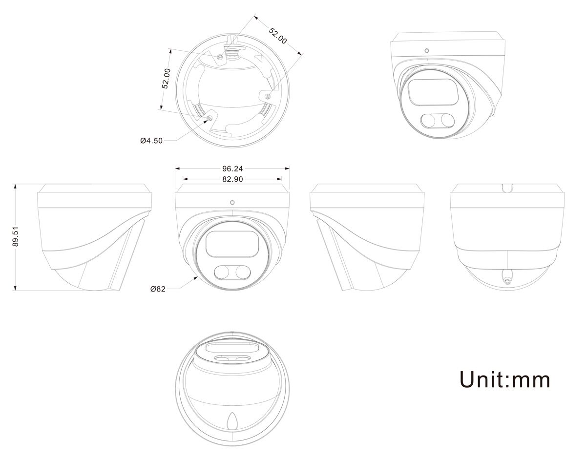 LONGSE IP κάμερα CMSB-2FCV2RC-28PMTF με μικρόφωνο, 2MP, 2.8mm, αδιάβροχη IP67, PoE - Image 3