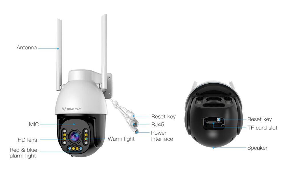 VSTARCAM smart κάμερα CS611Q-X5, 4MP, WiFi, PTZ, 5x zoom, SD, IP66 - Image 11