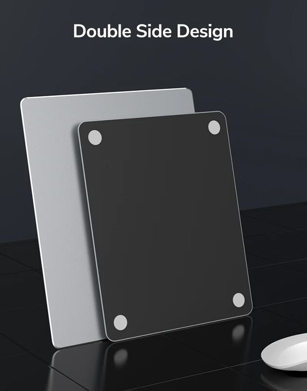 CABLETIME μεταλλικό mouse pad CT-MP24-AS, 246x202x2mm, ασημί & μαύρο - Image 2