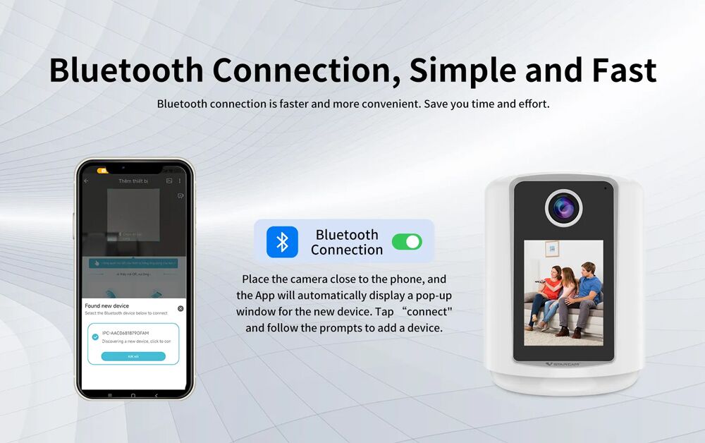 VSTARCAM smart κάμερα CV331S με οθόνη, 3MP, WiFi, 2000mAh, SD - Image 11