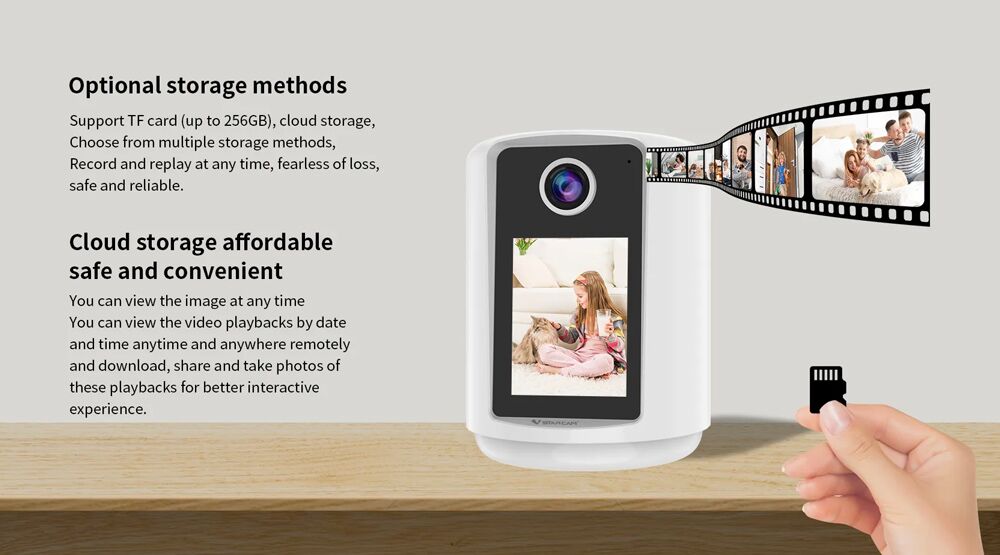 VSTARCAM smart κάμερα CV331S με οθόνη, 3MP, WiFi, 2000mAh, SD - Image 12