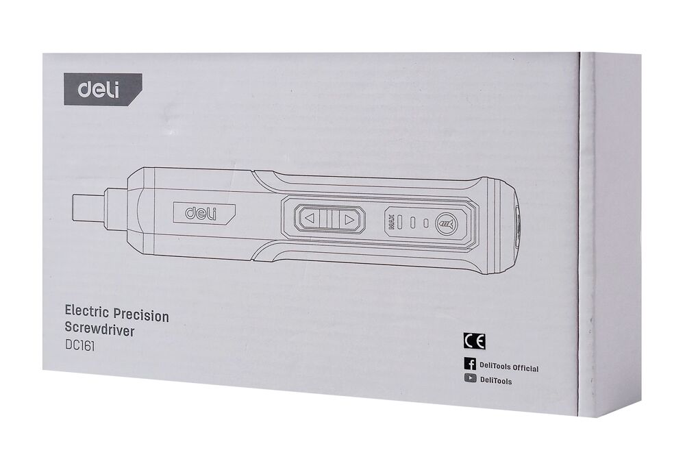 DELI σετ κατσαβίδι μπαταρίας με μύτες DC161, LED φακός, 2000mAh - Image 5