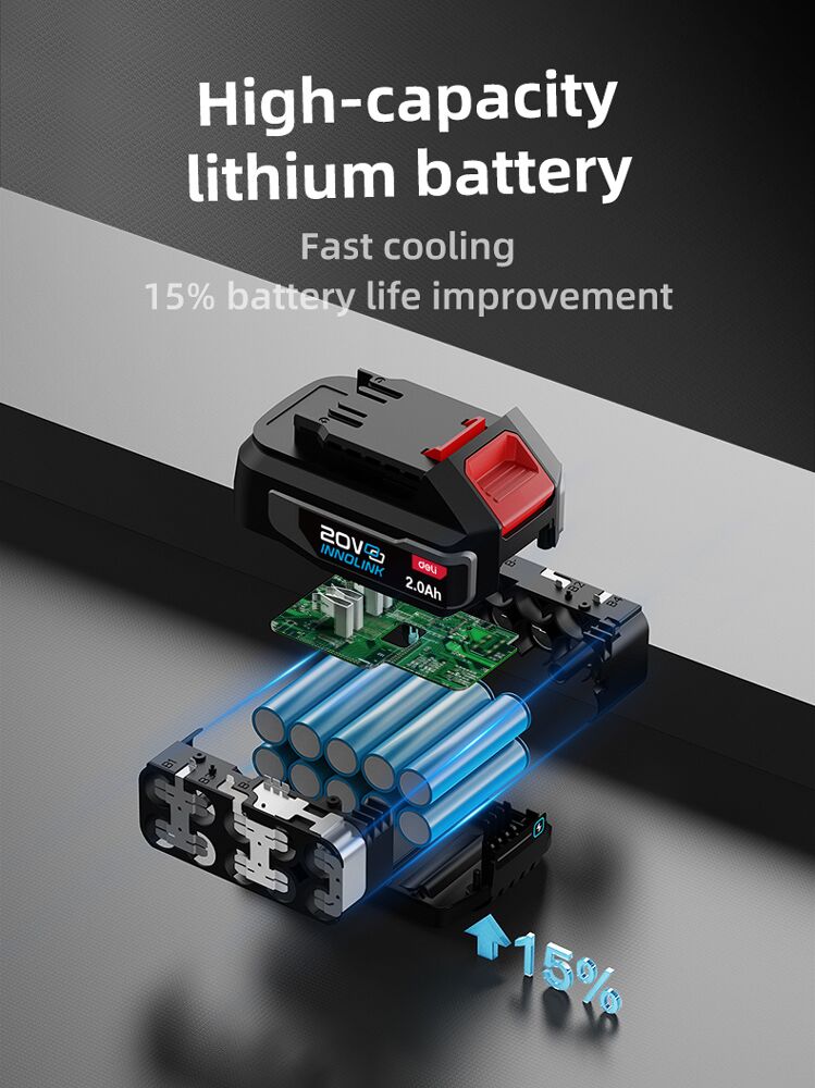 DELI παλμικό κατσαβίδι μπαταρίας DE-QZ20-1D2, Brushless, 20V, 2x 2Ah, 200N.m - Image 10