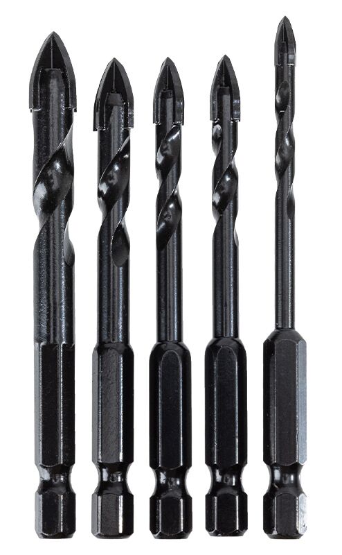 DELI σετ τρυπάνια DH-CZZ005-ED2 για γυαλί, 40Cr YG6X, 4/5/6/8/10mm, εξάγωνο, 5τμχ