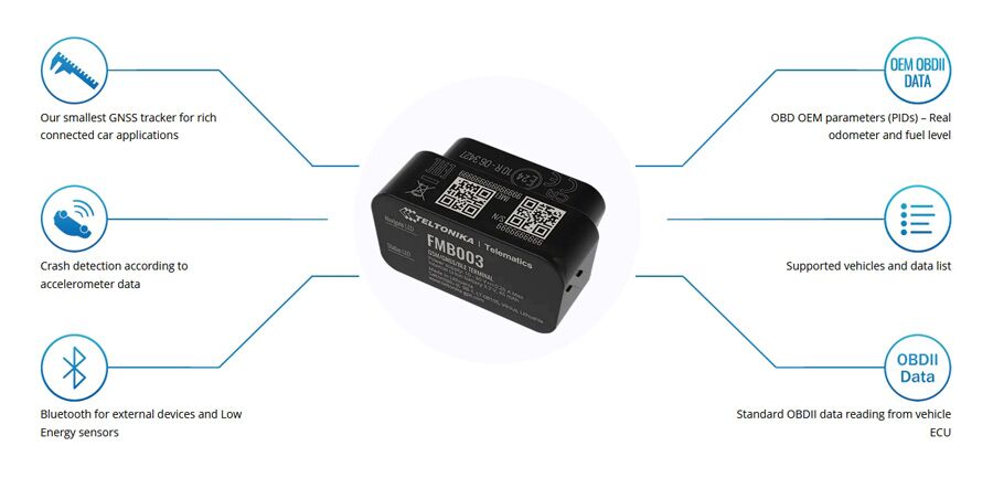 TELTONIKA GPS Tracker αυτοκινήτου FMB00377NJ01, GSM/GPRS/GNSS, Bluetooth - Image 3