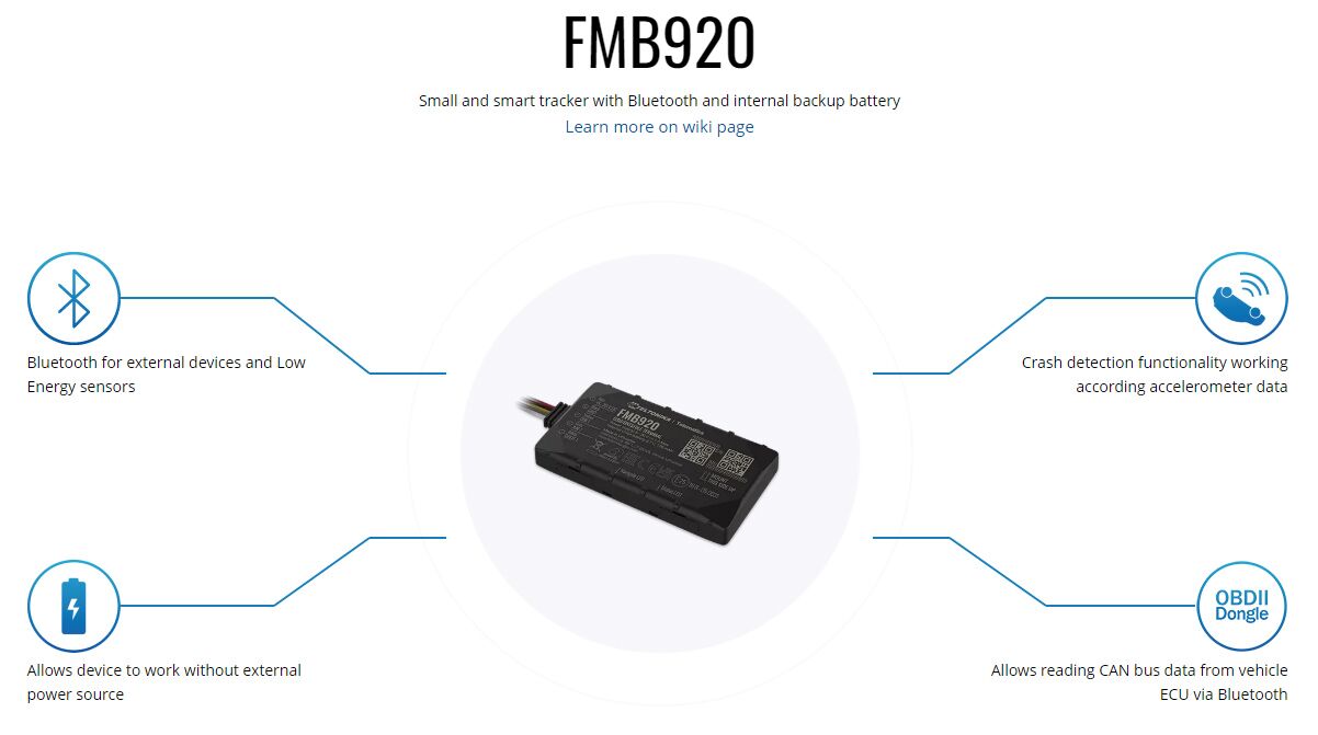 TELTONIKA GPS Tracker αυτοκινήτου FMB920AE5M01, GSM/GPRS/GNSS, Bluetooth - Image 2