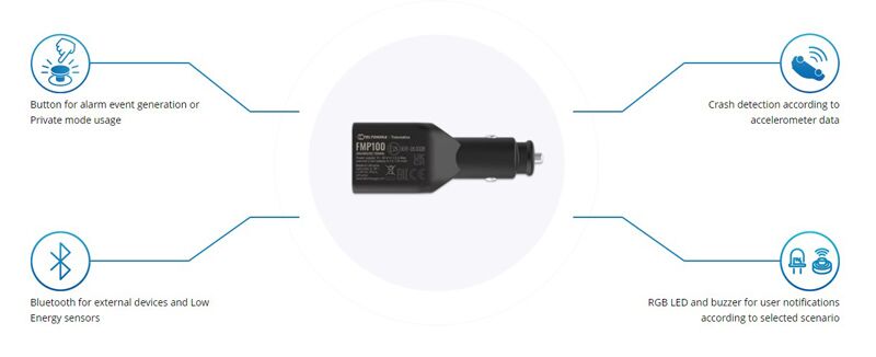 TELTONIKA GPS tracker αυτοκινήτου FMP100UEC301, GSM/GPRS/GNSS, Bluetooth - Image 2