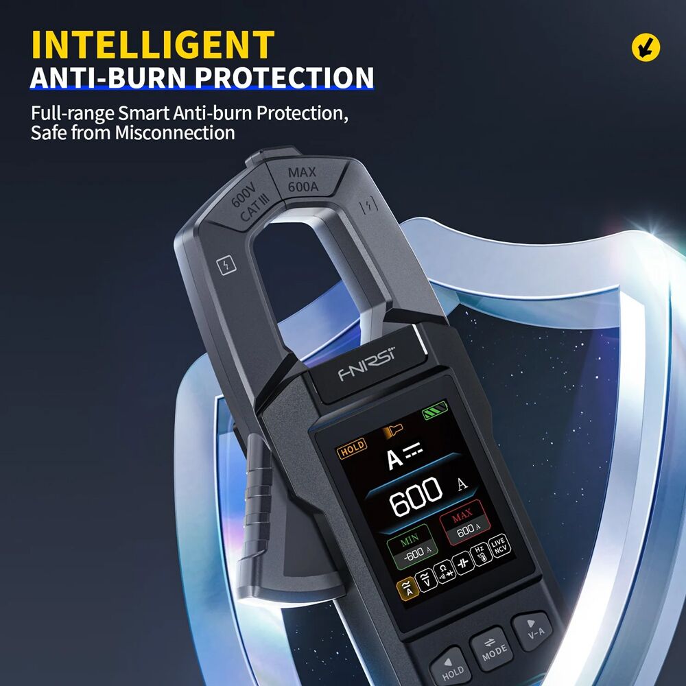 FNIRSI ψηφιακή αμπεροτσιμπίδα/πολύμετρο DMC-100, 600A AC/DC, NCV, True RMS, επαναφορτιζόμενη - Image 7